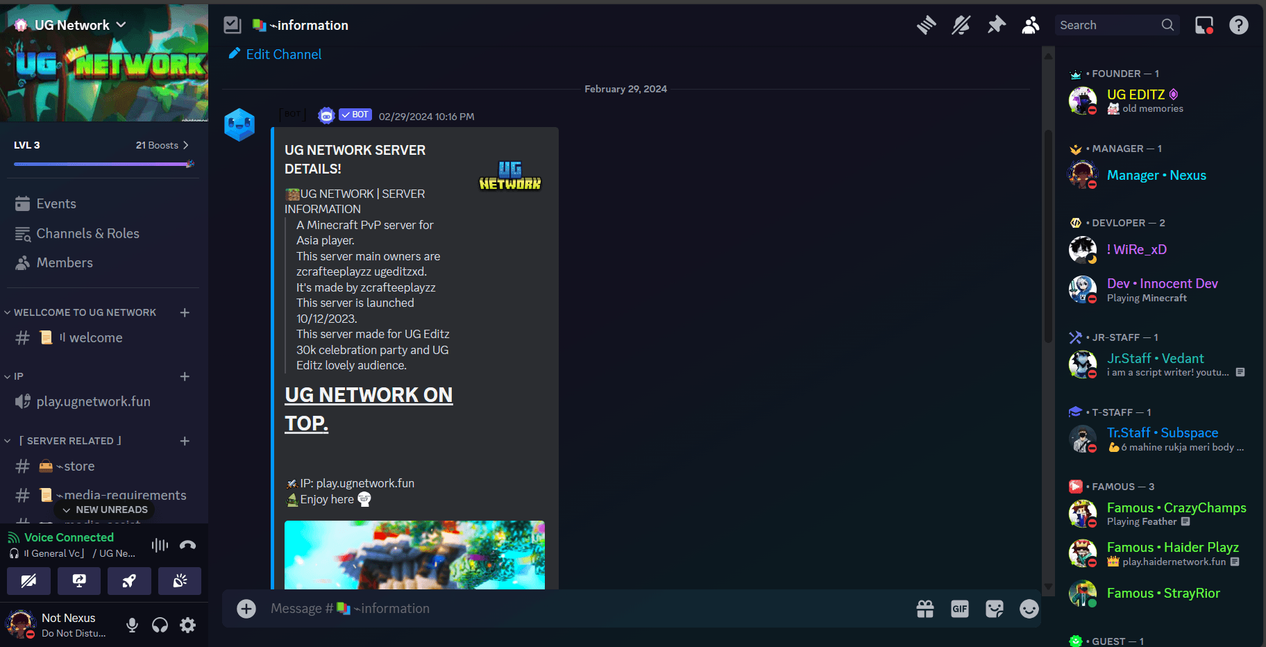 UG Network Discord Community